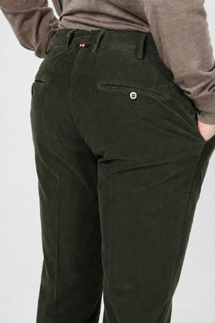 New York pantalone chino uomo in velluto 2000 righe stretch regular fit ①