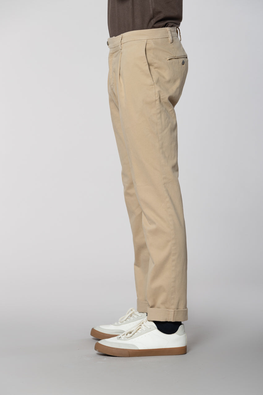 New York Time 1 Pinces men's chino pants in gabardine regular fit