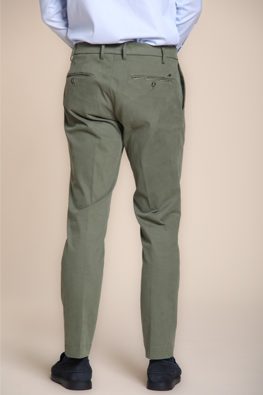 New York Time 1 Pinces men's chino pants in dyed gabardine regular fit