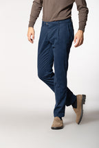 New York Time 1 Pinces pantalon chino homme en gabardine regular fit