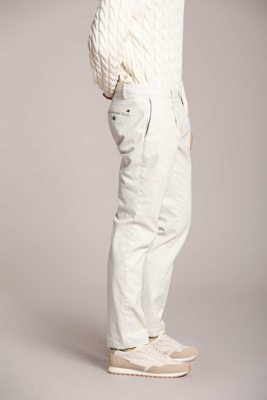 Foto 4 New York Time 1 Pinces pantalone chino uomo in gabardina regular fit