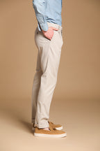 New York Time 1 Pinces Herren Chino Hose aus Supima-Baumwoll-Canvas Stretch Regular Fit