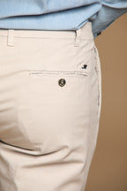 New York Time 1 Pinces Herren Chino Hose aus Supima-Baumwoll-Canvas Stretch Regular Fit