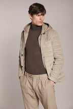 Foto 3 New York Time 2 Pinces pantalone chino uomo in fustagno stampa resca regular fit