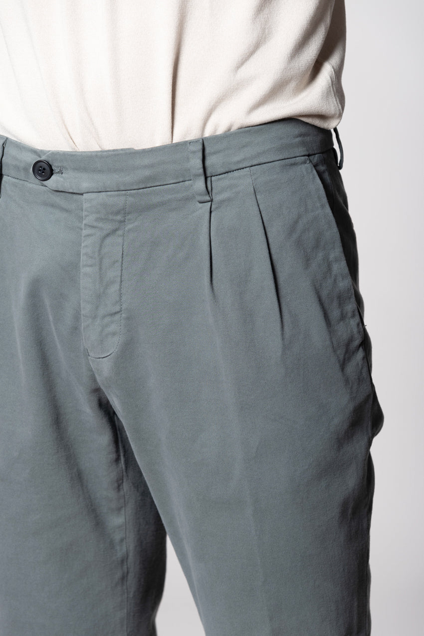 New York Time 2 Pinces pantalon chino homme en coton et laine regular fit