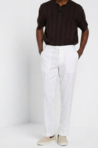 New York Icon Flex Hose Chino Herren aus Leinen und Baumwoll Twill regular fit