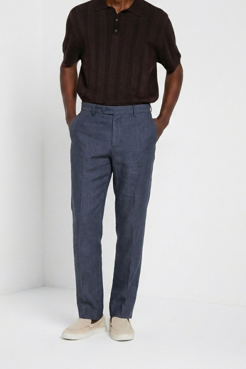 New York Icon Flex Hose Chino Herren aus Leinen und Baumwoll Twill regular fit