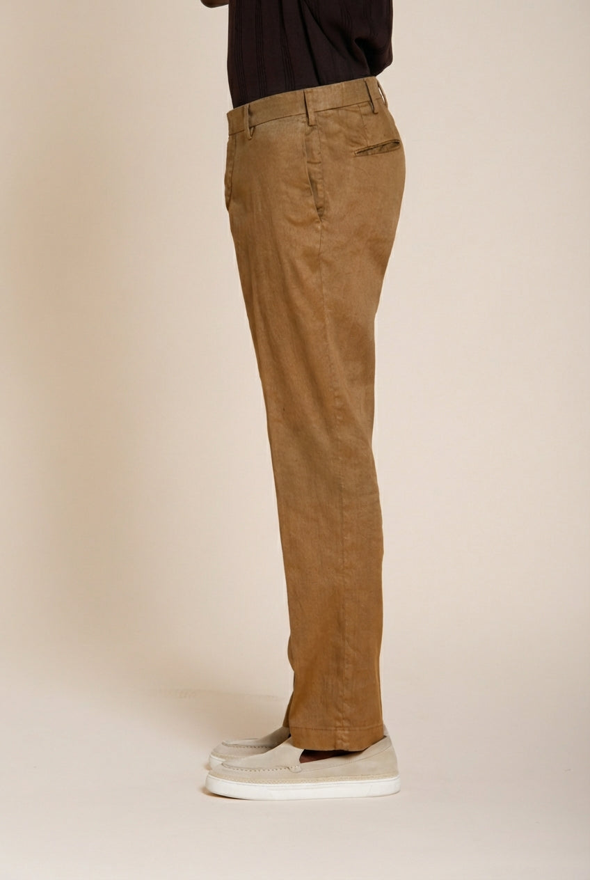 New York Icon Flex men's chino pants in linen and cotton twill regular fit