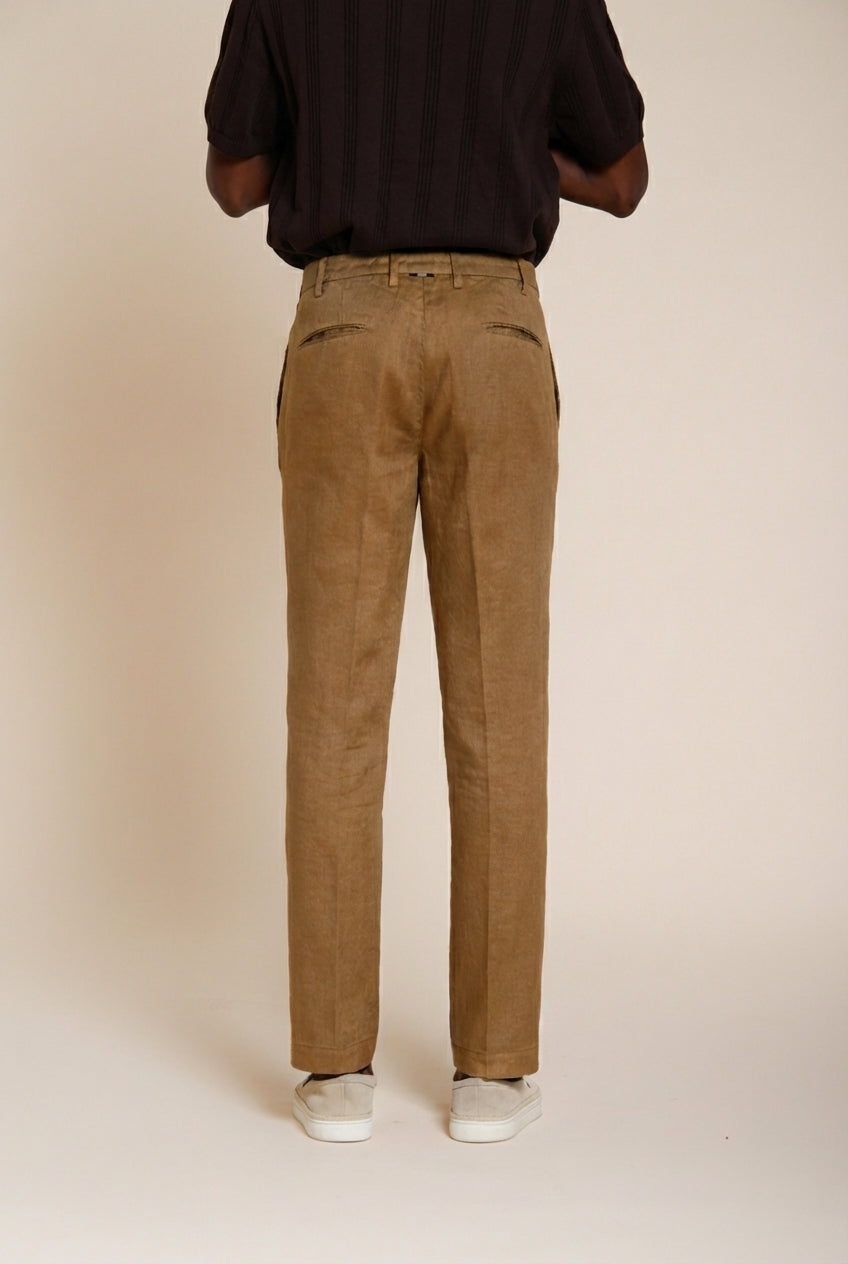 New York Icon Flex men's chino pants in linen and cotton twill regular fit