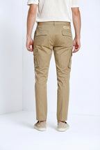 Chile Royal pantalone cargo uomo gabardina tinto pezza regular fit