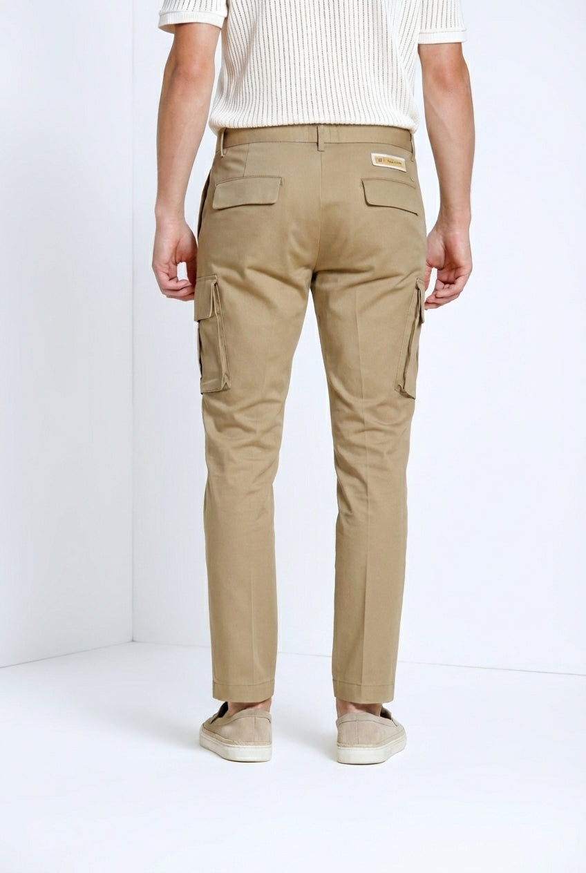 Chile Royal pantalon cargo homme gabardine teint en pièce regular fit