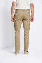 Chile Royal pantalone cargo uomo gabardina tinto pezza regular fit
