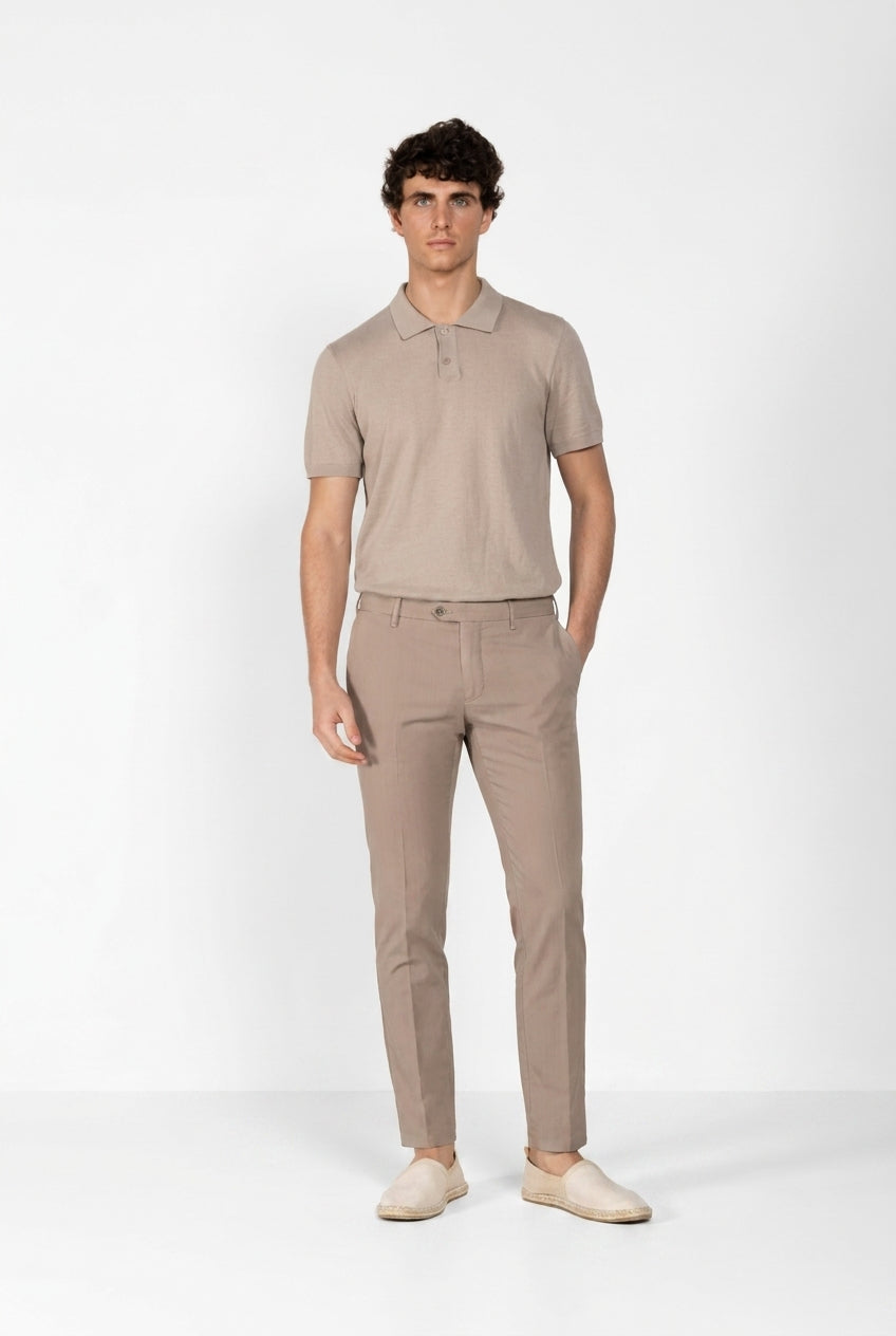 New York pantalón chino hombre en twill de lana regular fit