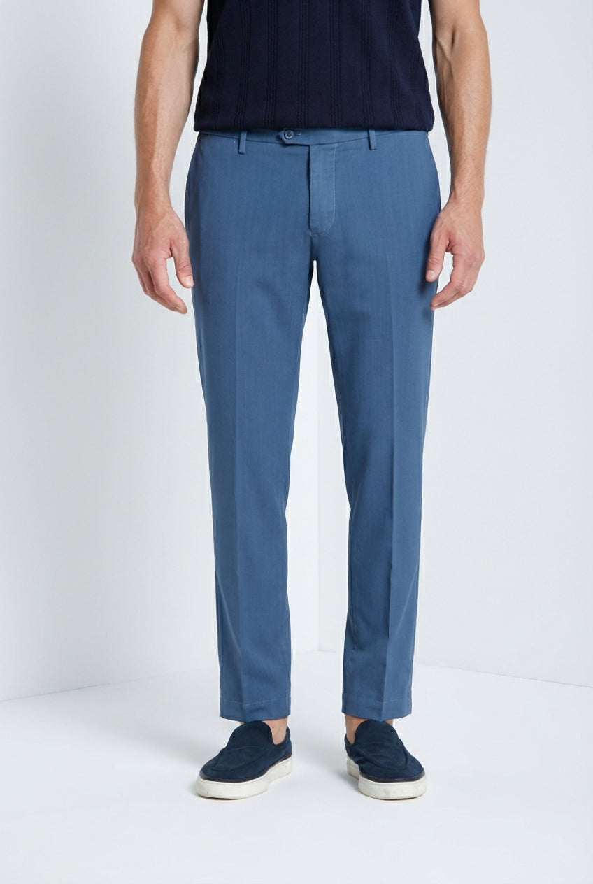 New York pantalone chino uomo in twill lana regular fit