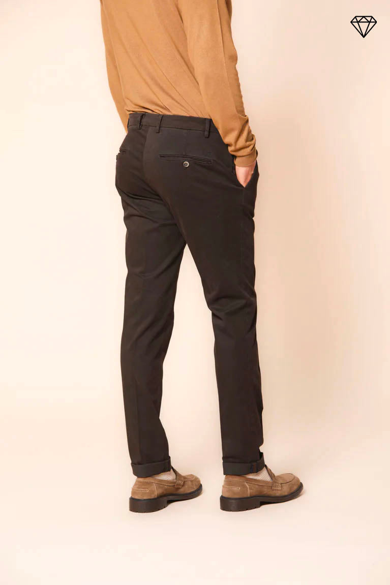 Milano men's chino pants in gabardine stretch extra slim fit ①