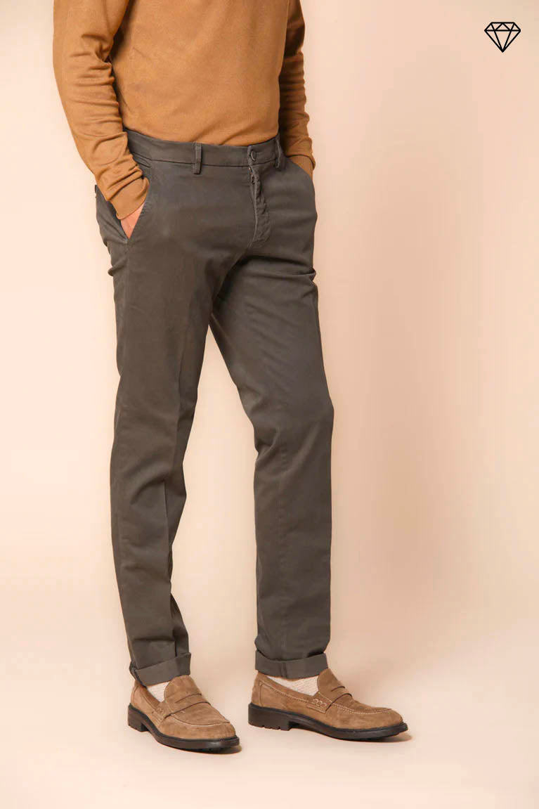 Milano men's chino pants in gabardine stretch extra slim fit  ①