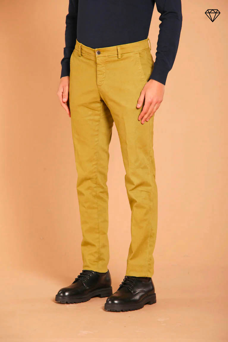 Milano men's chino pants in gabardine stretch extra slim fit ①