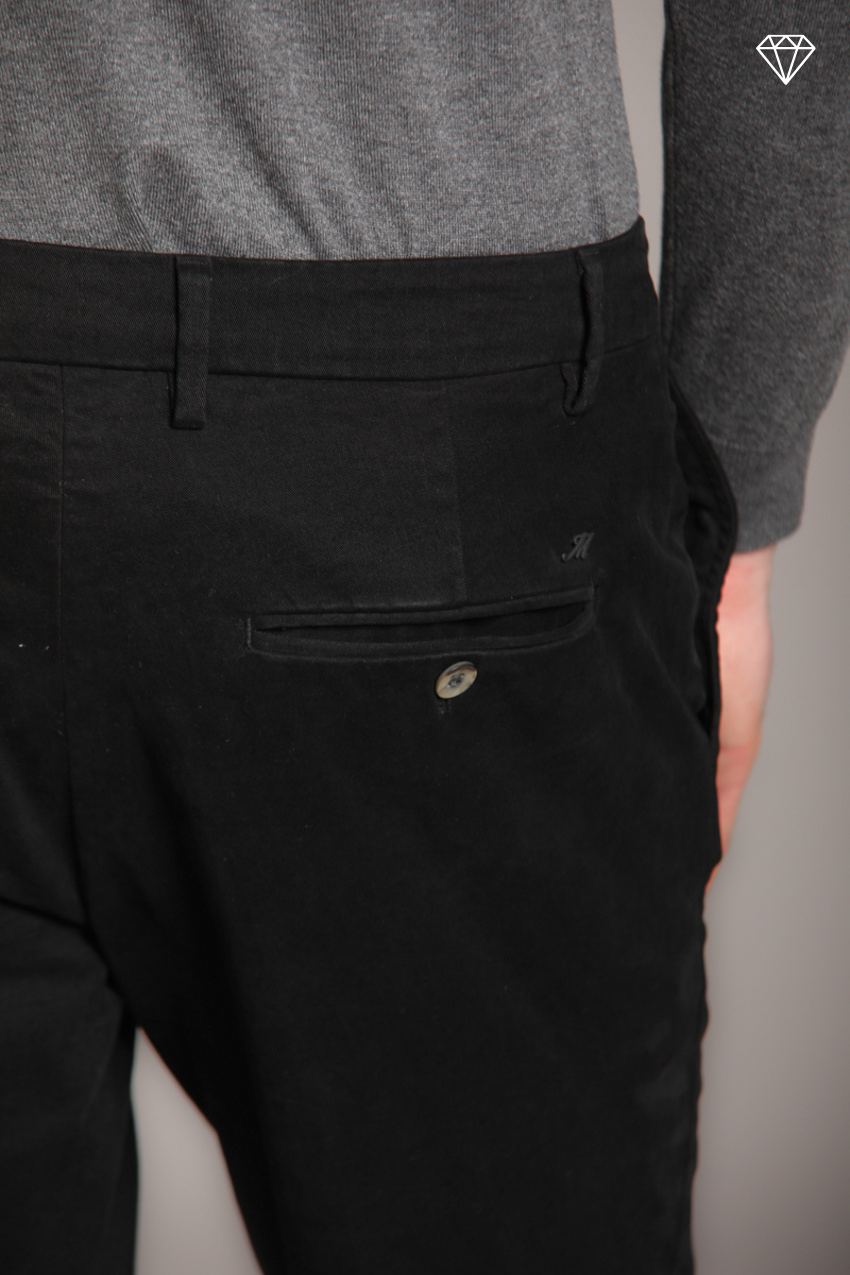 Foto 2 Milano pantalone chino uomo in gabardina stretch extra slim fit ①