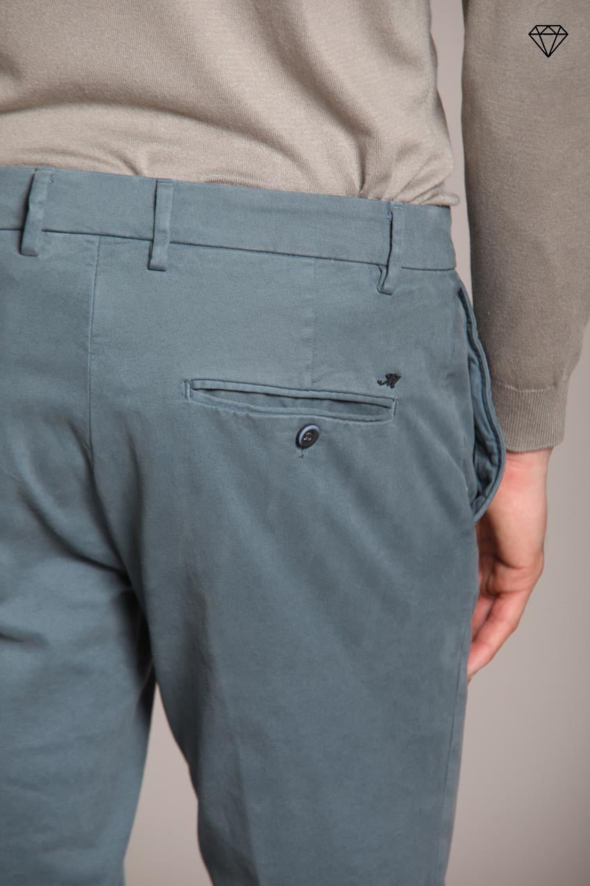 Foto 2 Milano pantalone chino uomo in gabardina stretch extra slim fit ①