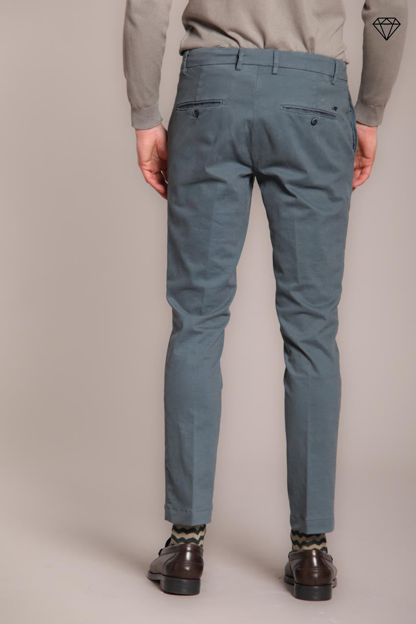 Foto 3 Milano pantalone chino uomo in gabardina stretch extra slim fit ①
