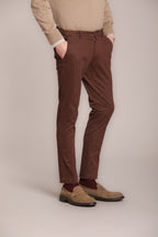 Milano men's chino pants in stretch gabardine extra slim fit ①