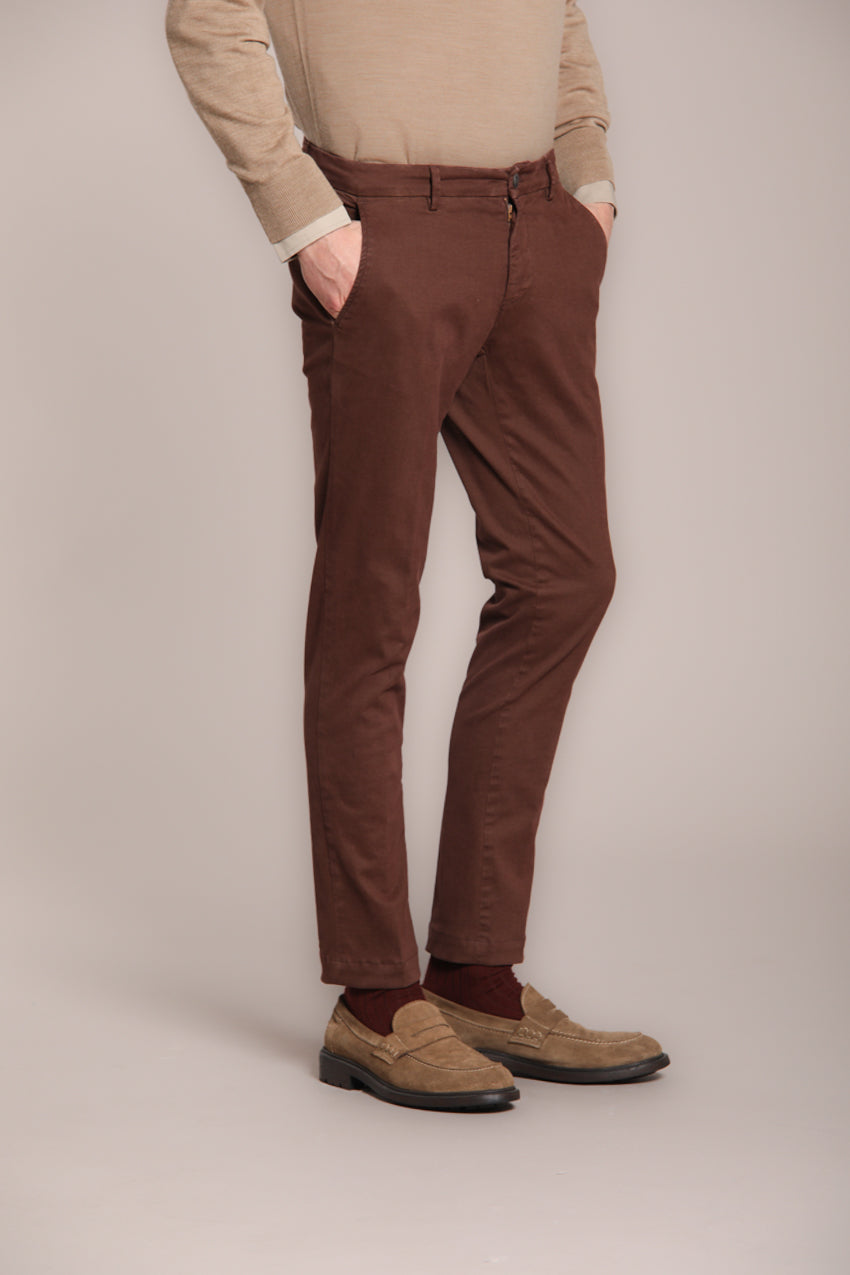 Milano men's chino pants in stretch gabardine extra slim fit ①