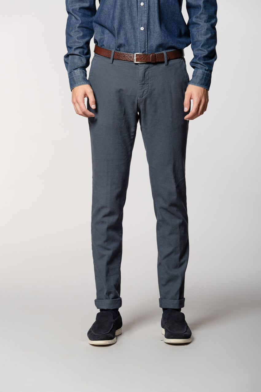 Milano pantalon chino homme en motif œil de perdrix extra slim fit