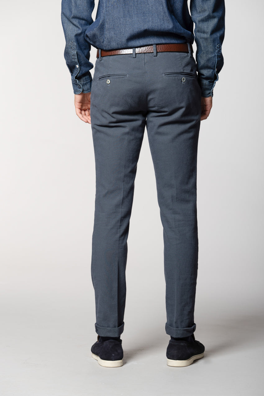 Milano men's chino pants in birdseye pattern extra slim fit