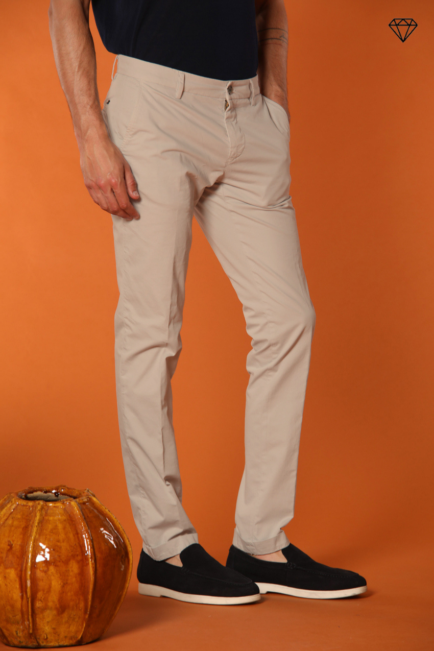 Milano Herren Chino Hose aus Pima-Baumwolle Extra Slim Fit ①