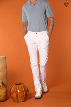 Milano men's chino pants in pima cotton extra slim fit ①