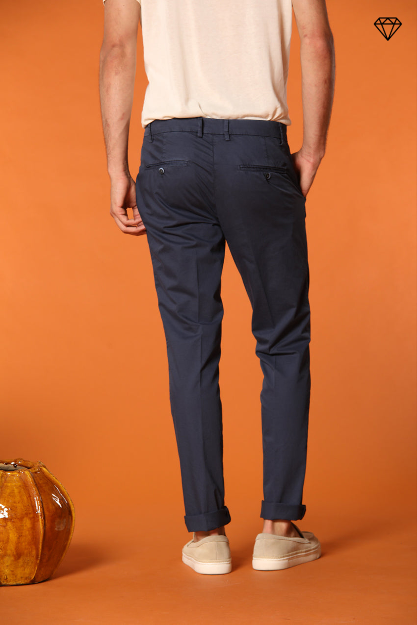 Milano men's chino pants in pima cotton extra slim fit ①