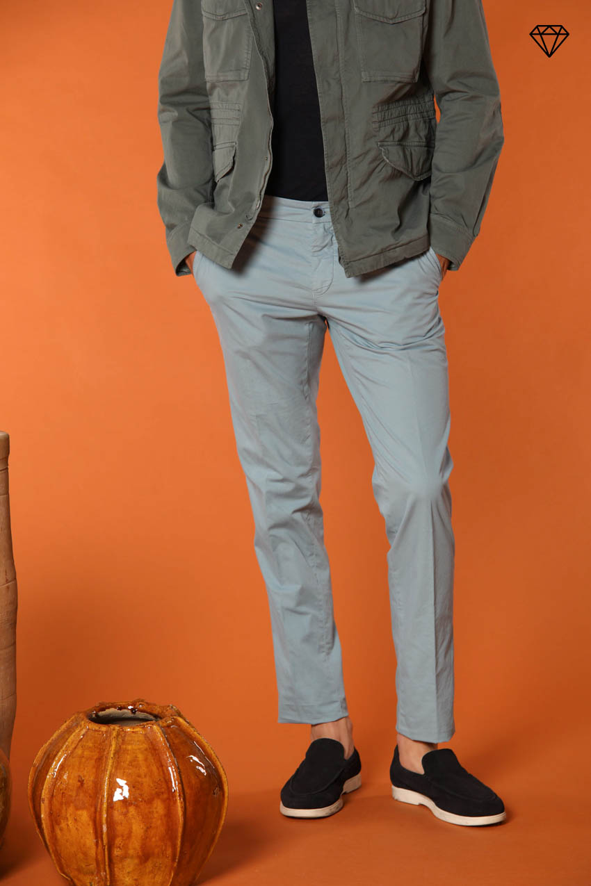 Milano men's chino pants in pima cotton extra slim fit ①