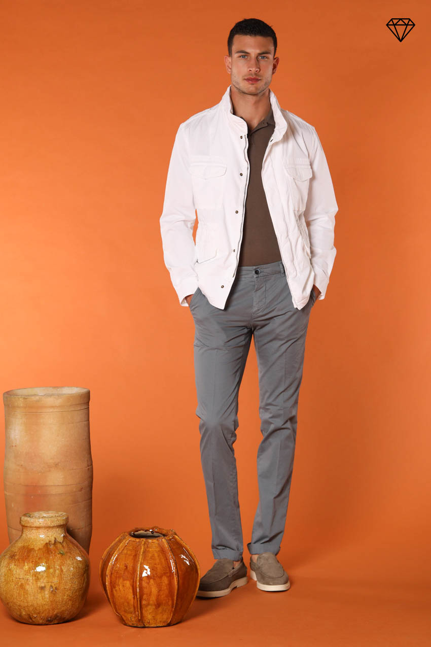 Milano men's chino pants in pima cotton extra slim fit ①