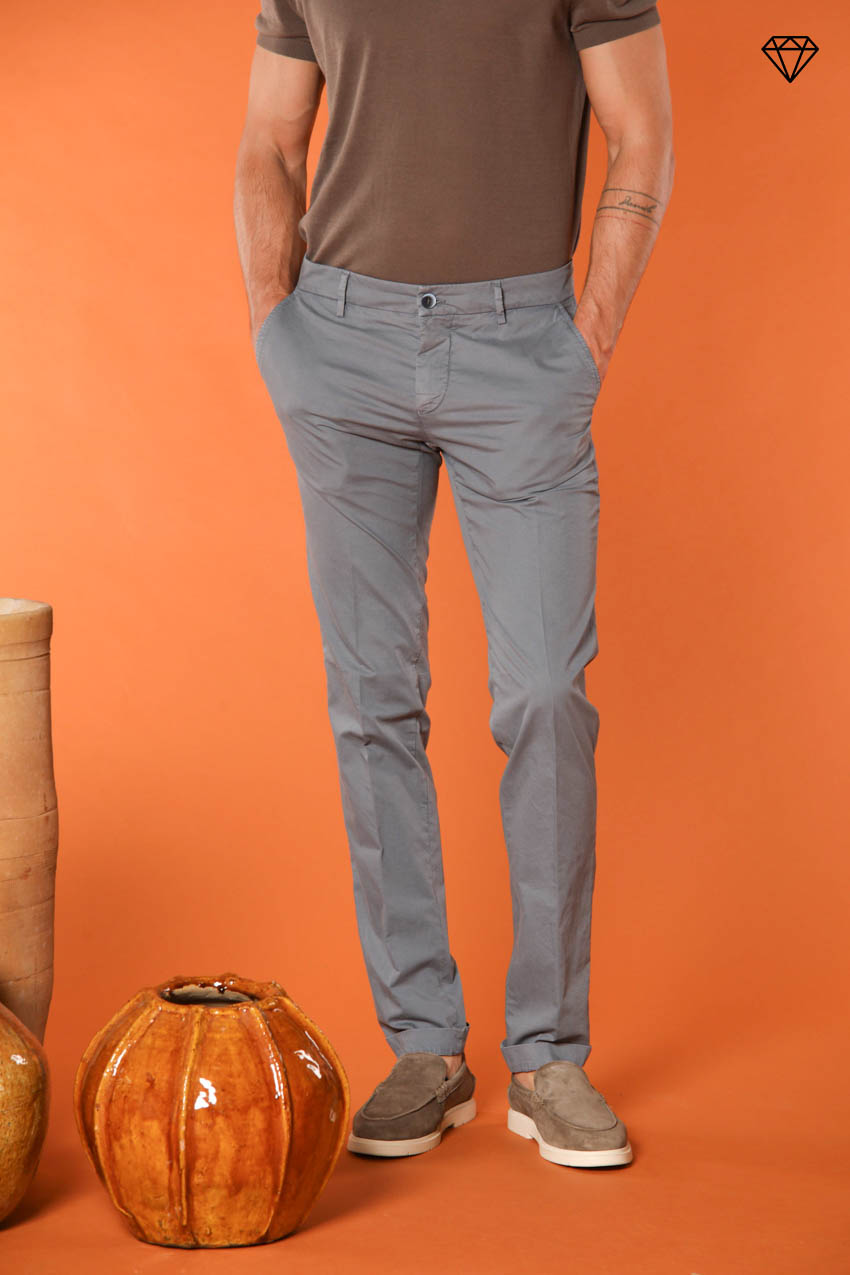 Milano Herren Chino Hose aus Pima-Baumwolle Extra Slim Fit ①