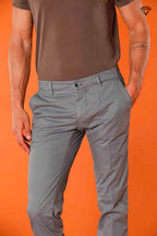Milano men's chino pants in pima cotton extra slim fit ①