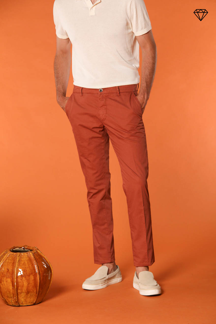Milano men's chino pants in pima cotton extra slim fit ①