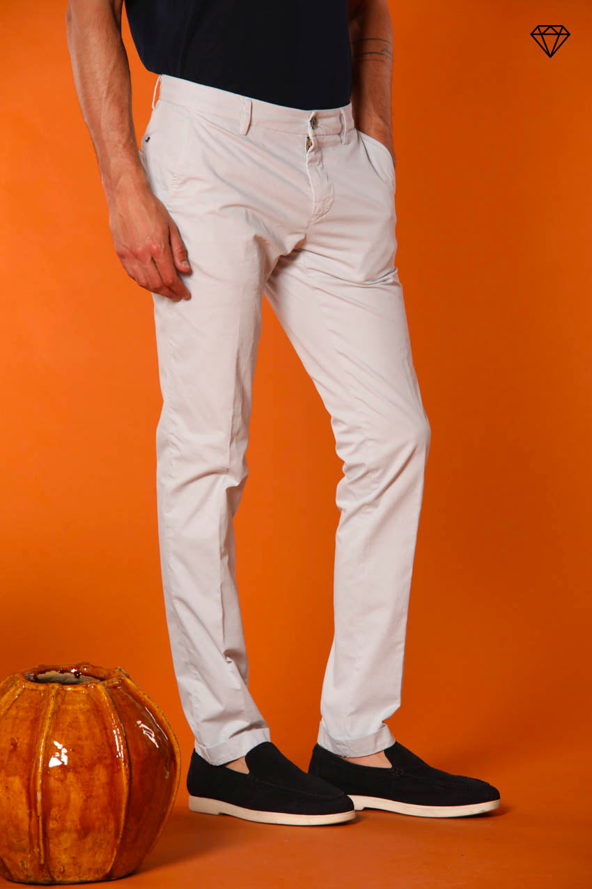 Milano men's chino pants in pima cotton extra slim fit ①