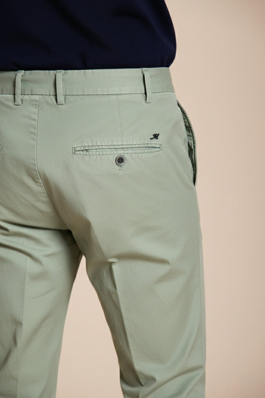 Milano pantalón chino hombre en gabardina stretch extra slim fit ①