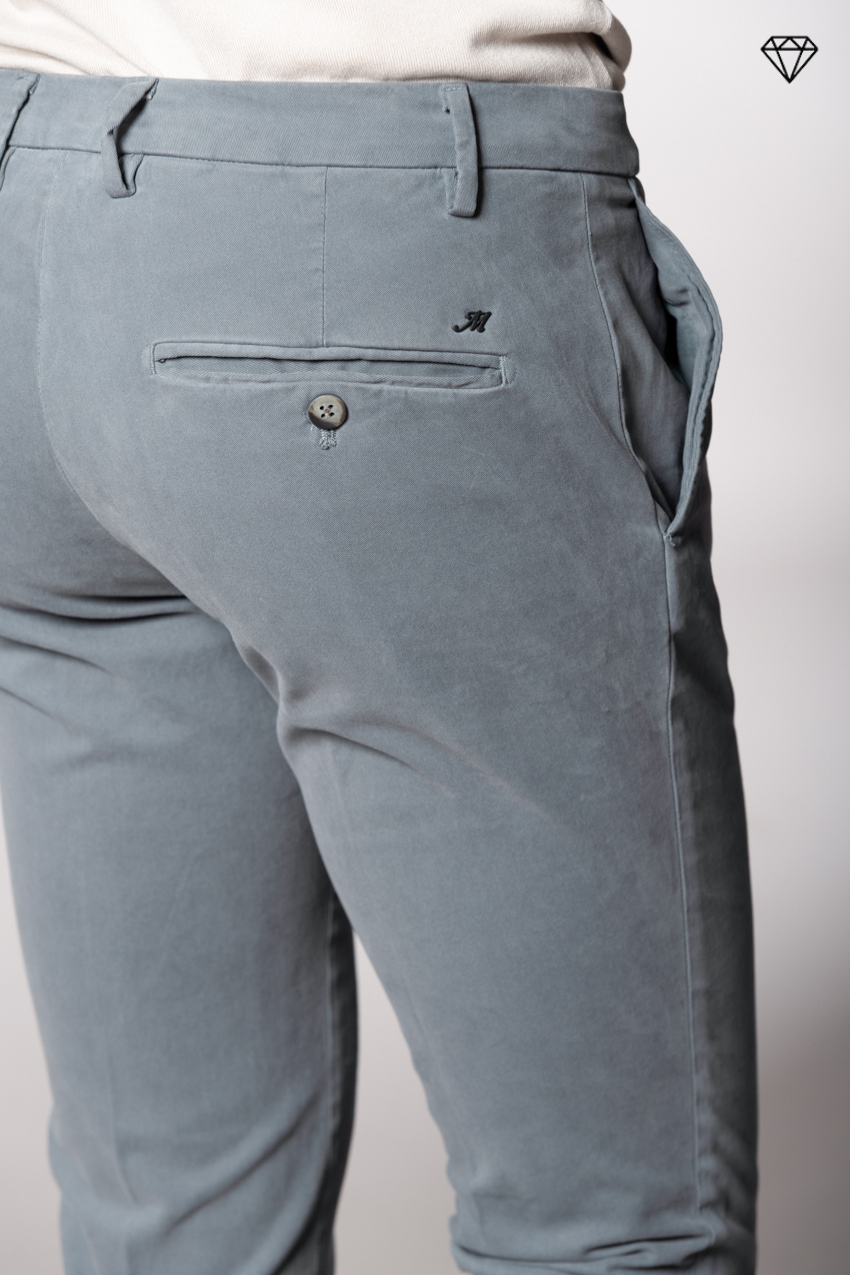 Milano pantalon chino homme en gabardine stretch extra slim fit ①