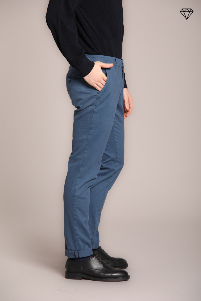 Milano pantalon chino homme en gabardine stretch extra slim fit ①