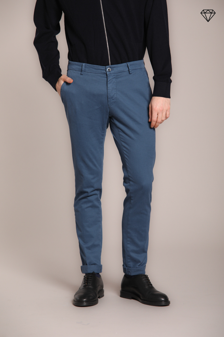 Milano men's chino pants in stretch gabardine extra slim fit ①