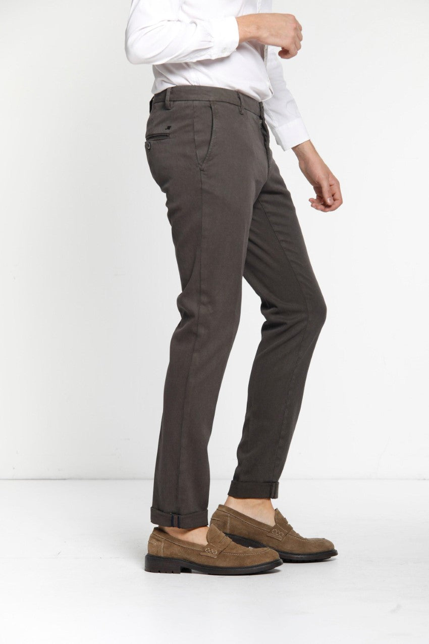 Milano Style pantalone chino uomo in gabardina stretch extra slim fit ①