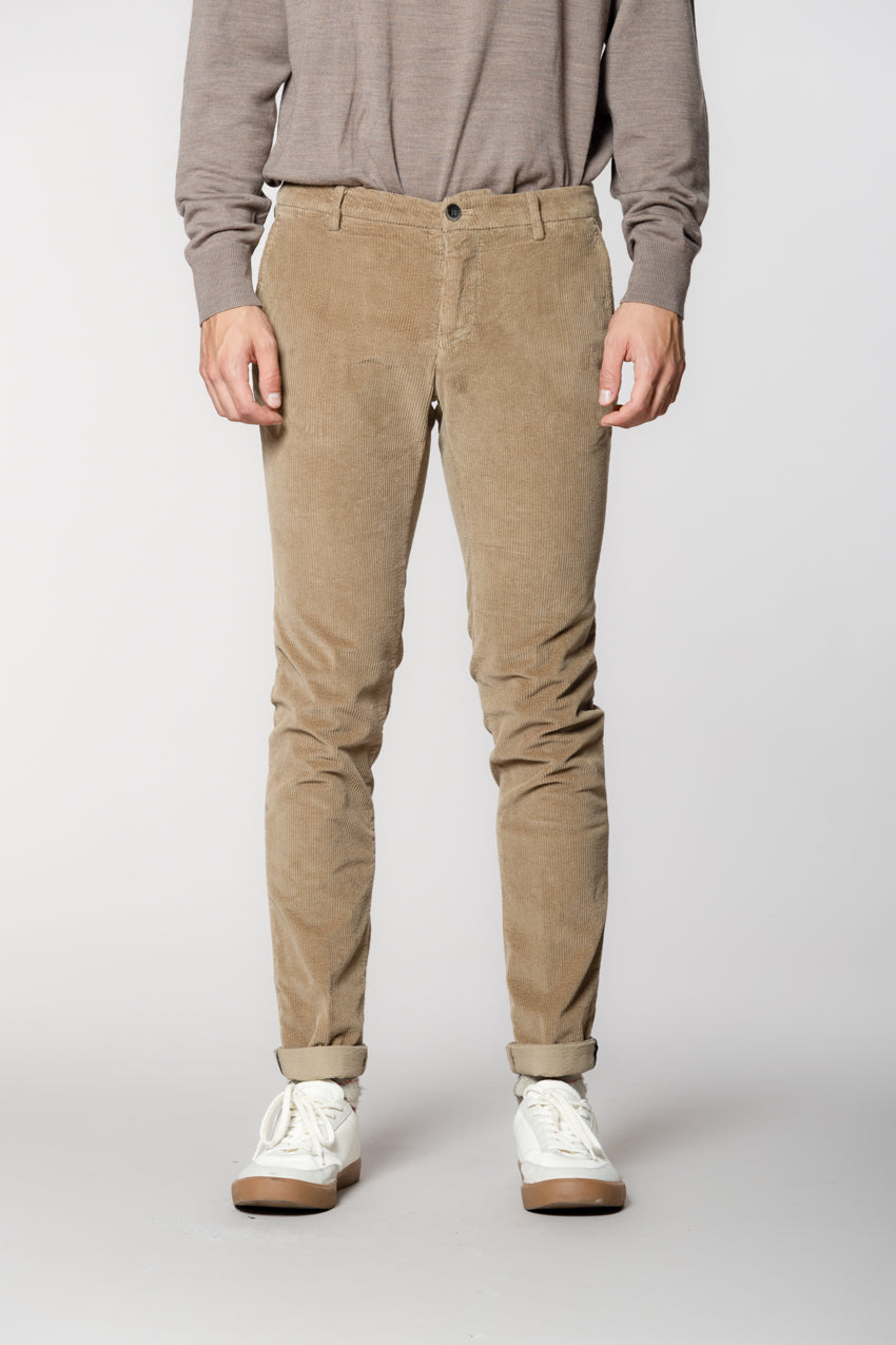 Milano men's chino pants in 500-line corduroy extra slim fit