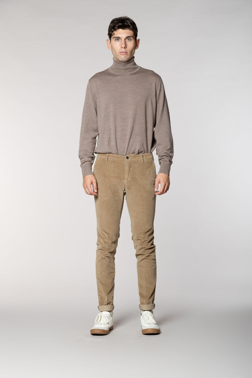 Milano pantalone chino uomo in velluto 500 righe extra slim fit