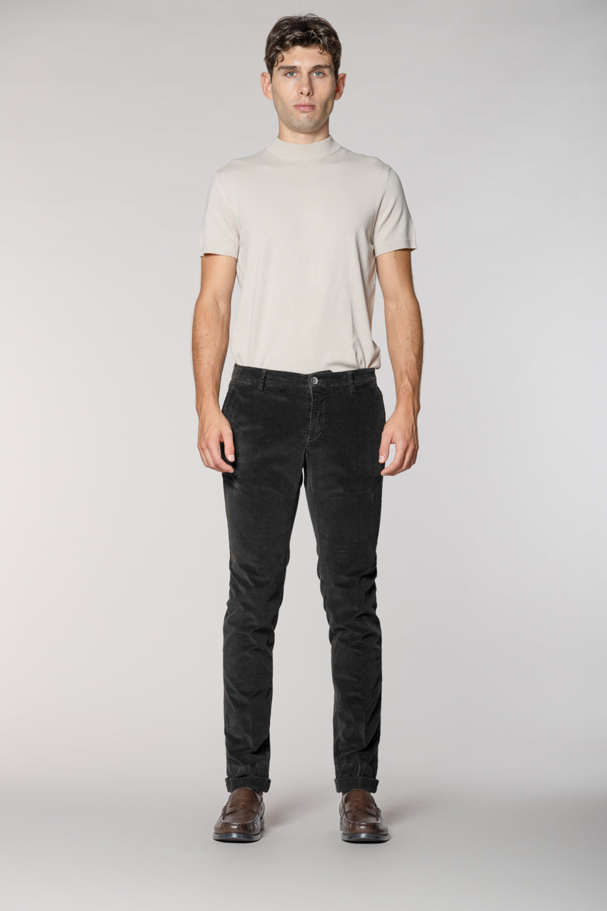 Milano pantalone chino uomo in velluto 500 righe extra slim fit