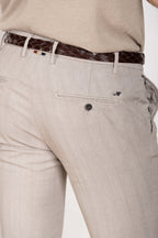 Milano men's chino pants in herringbone extra slim fit