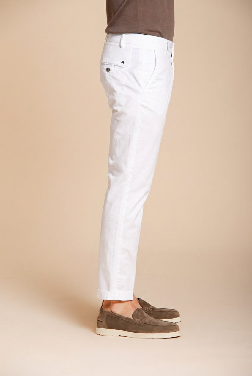 Milano pantalon chino homme en gabardine stretch extra slim fit ①