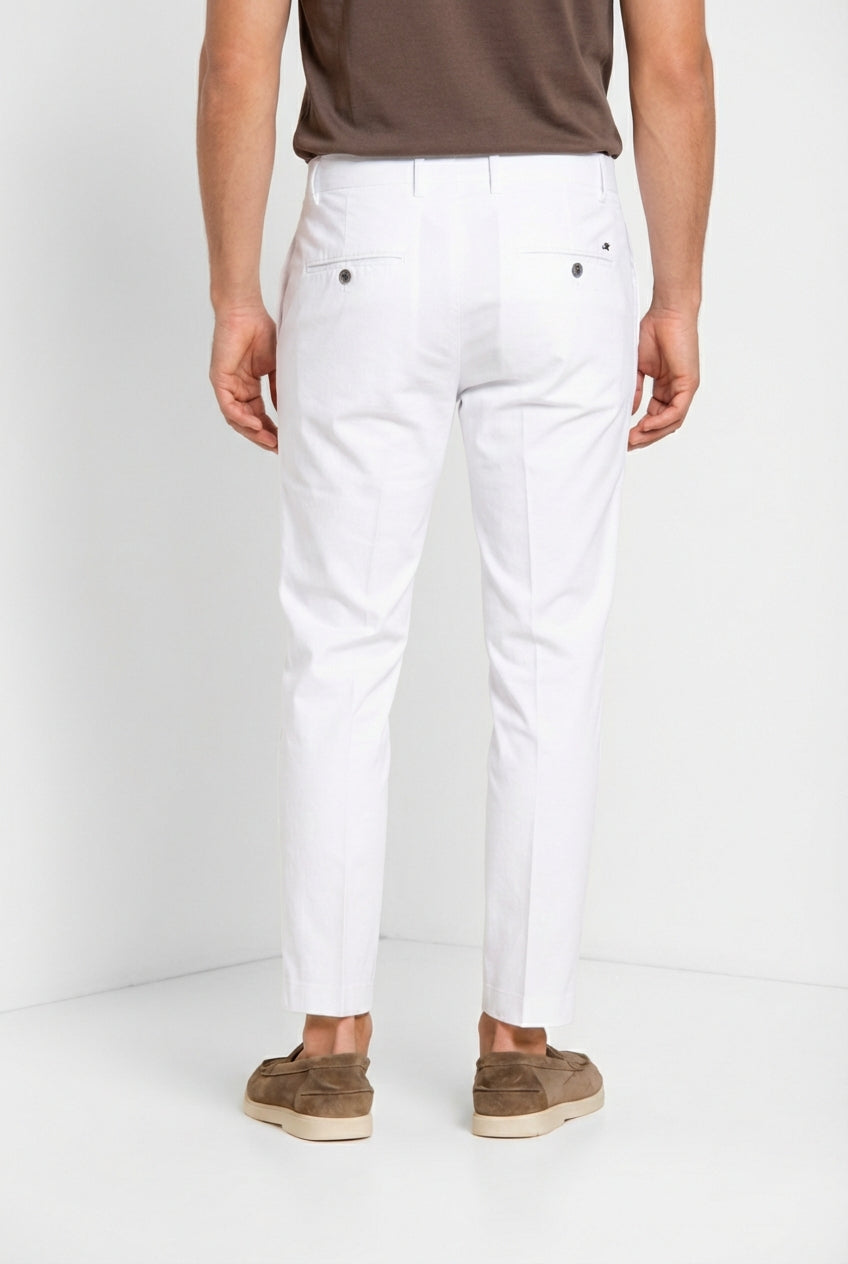 Milano men's chino pants in stretch gabardine extra slim fit ①