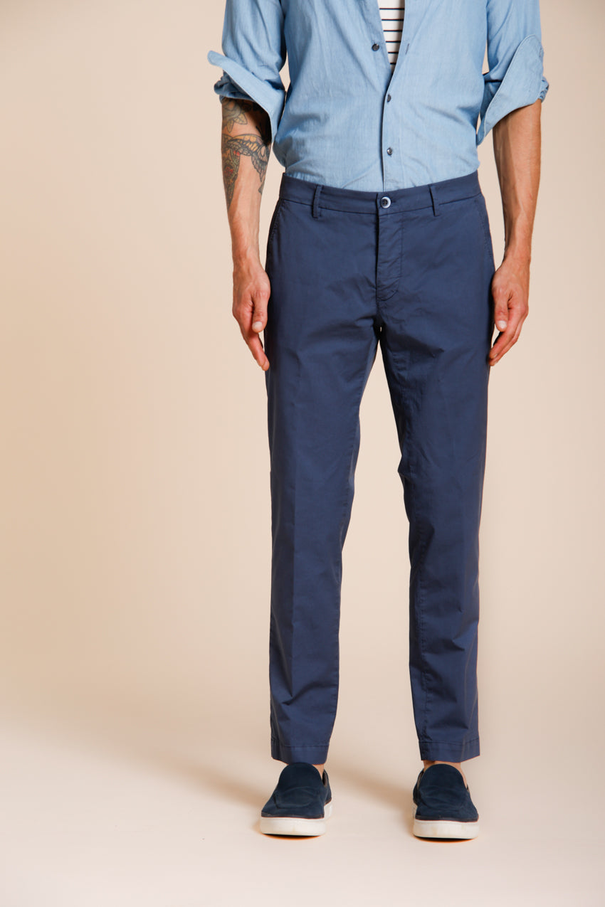 Milano pantalon chino homme en gabardine stretch extra slim fit ①