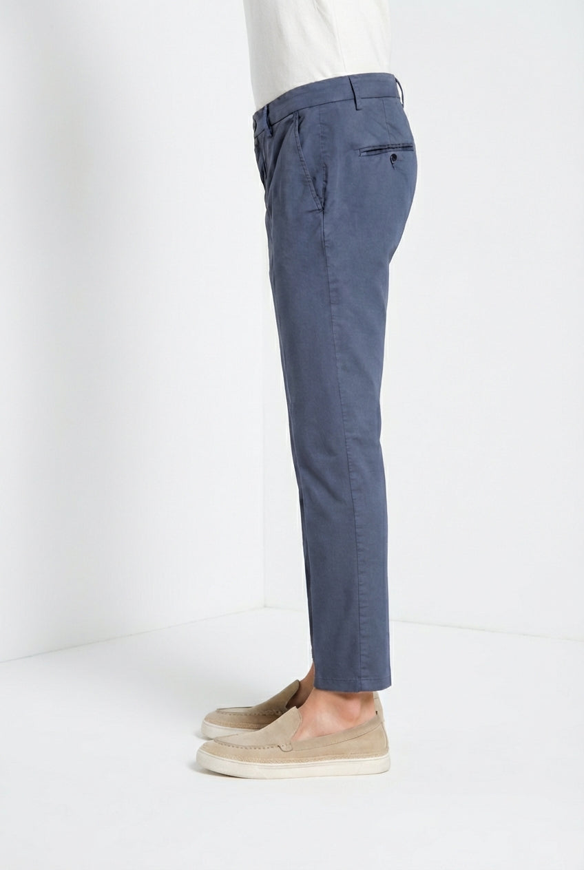 Milano men's chino pants in stretch gabardine extra slim fit ①